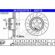 Слика 1 на кочионен диск ATE 24.0132-0115.1