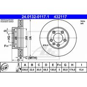 Слика 1 на кочионен диск ATE 24.0132-0117.1