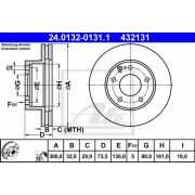 Слика 1 на кочионен диск ATE 24.0132-0131.1