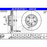Слика 1 на кочионен диск ATE 24.0134-0124.1
