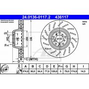 Слика 1 $на Кочионен диск ATE 24.0136-0117.2