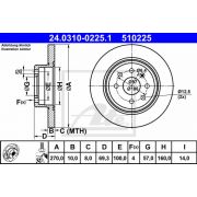 Слика 1 на кочионен диск ATE PowerDisc 24.0310-0225.1