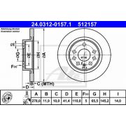 Слика 1 на кочионен диск ATE PowerDisc 24.0312-0157.1