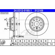 Слика 1 на кочионен диск ATE PowerDisc 24.0312-0169.1