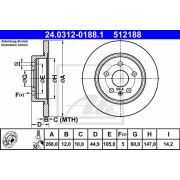 Слика 1 на кочионен диск ATE PowerDisc 24.0312-0188.1