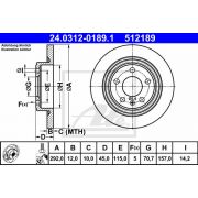 Слика 1 на кочионен диск ATE PowerDisc 24.0312-0189.1