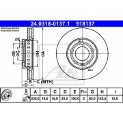 Слика 1 $на Кочионен диск ATE PowerDisc 24.0318-0137.1