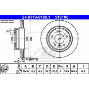 Слика 1 $на Кочионен диск ATE PowerDisc 24.0319-0108.1