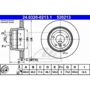 Слика 1 на кочионен диск ATE PowerDisc 24.0320-0213.1