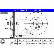 Слика 1 на кочионен диск ATE PowerDisc 24.0322-0122.1