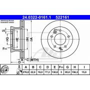 Слика 1 на кочионен диск ATE PowerDisc 24.0322-0161.1