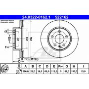 Слика 1 на кочионен диск ATE PowerDisc 24.0322-0162.1