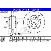 Слика 1 $на Кочионен диск ATE PowerDisc 24.0322-0168.1