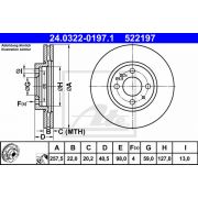 Слика 1 на кочионен диск ATE PowerDisc 24.0322-0197.1