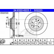 Слика 1 $на Кочионен диск ATE PowerDisc 24.0322-0223.1