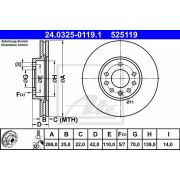 Слика 1 на кочионен диск ATE PowerDisc 24.0325-0119.1