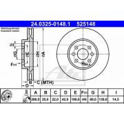 Слика 1 $на Кочионен диск ATE PowerDisc 24.0325-0148.1