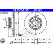 Слика 1 $на Кочионен диск ATE PowerDisc 24.0325-0149.1