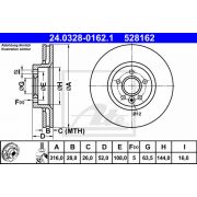 Слика 1 на кочионен диск ATE PowerDisc 24.0328-0162.1