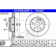 Слика 1 на кочионен диск ATE PowerDisc 24.0330-0207.1