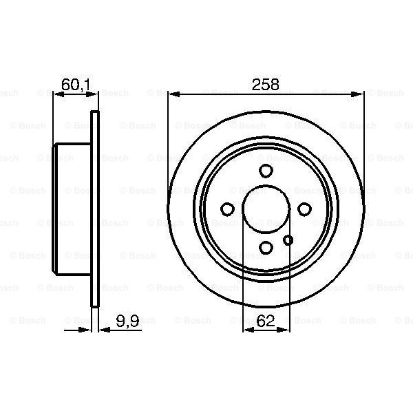 Слика на кочионен диск BOSCH 0 986 478 034 за BMW 3 Coupe E30 320 i - 129 коњи бензин