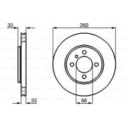 Слика 1 на кочионен диск BOSCH 0 986 478 036