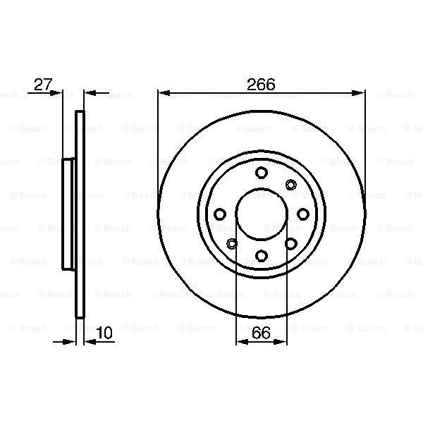 Слика на кочионен диск BOSCH 0 986 478 090 за Citroen BX Break XB 19 4x4 - 109 коњи бензин