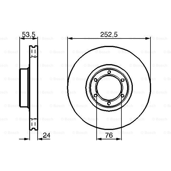 Слика на кочионен диск BOSCH 0 986 478 113 за Opel Arena Box (TB,TF) 2.5 D - 75 коњи дизел