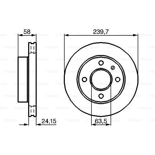 Слика на кочионен диск BOSCH 0 986 478 148 за Ford Sierra Estate (BNG) 2.0 4x4 - 120 коњи бензин