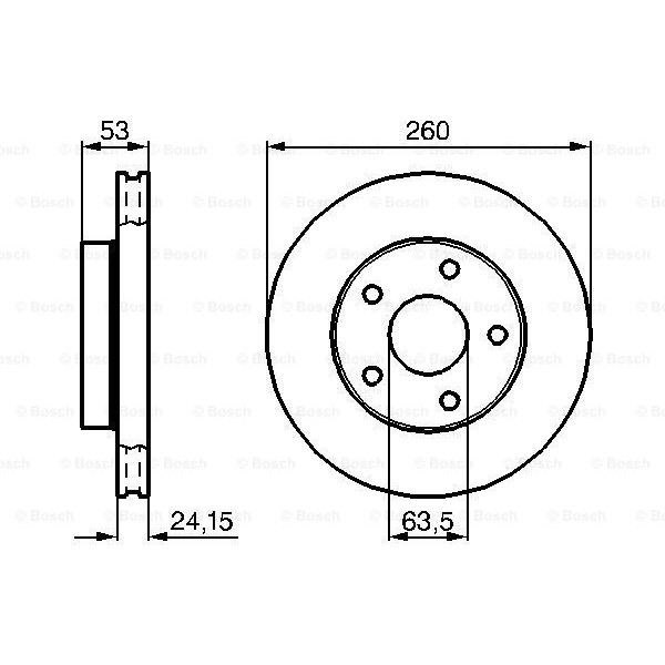 Слика на Кочионен диск BOSCH 0 986 478 195