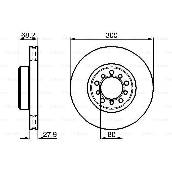 Слика на кочионен диск BOSCH 0 986 478 197 за Mercedes-Benz S-class (w126) 420 SE,SEL - 231 коњи бензин