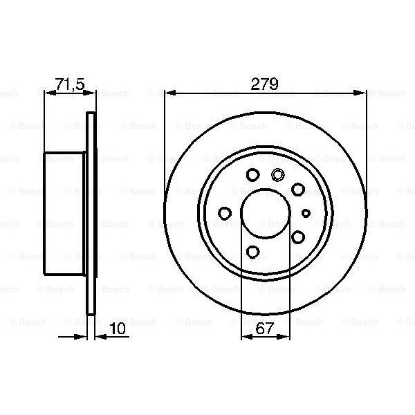 Слика на кочионен диск BOSCH 0 986 478 199 за Mercedes-Benz S-class (w126) 500 SE,SEL - 252 коњи бензин