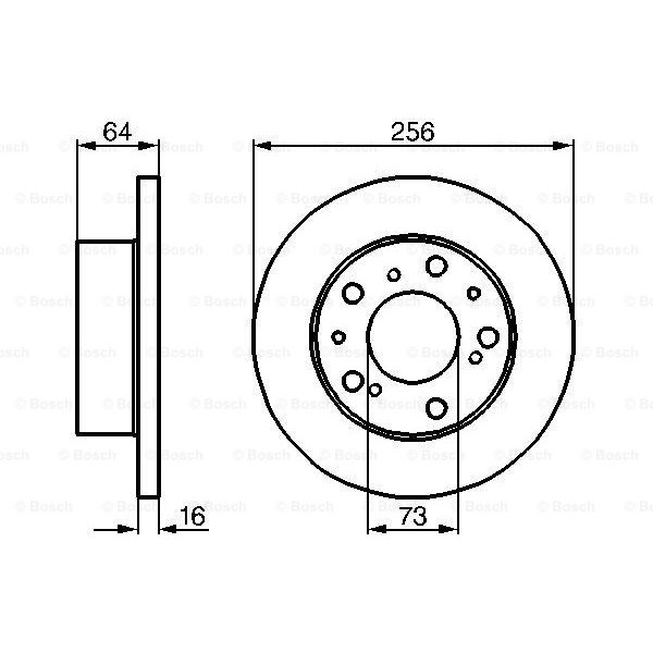 Слика на кочионен диск BOSCH 0 986 478 200 за Fiat Ducato Panorama 290 1.9 D - 71 коњи дизел