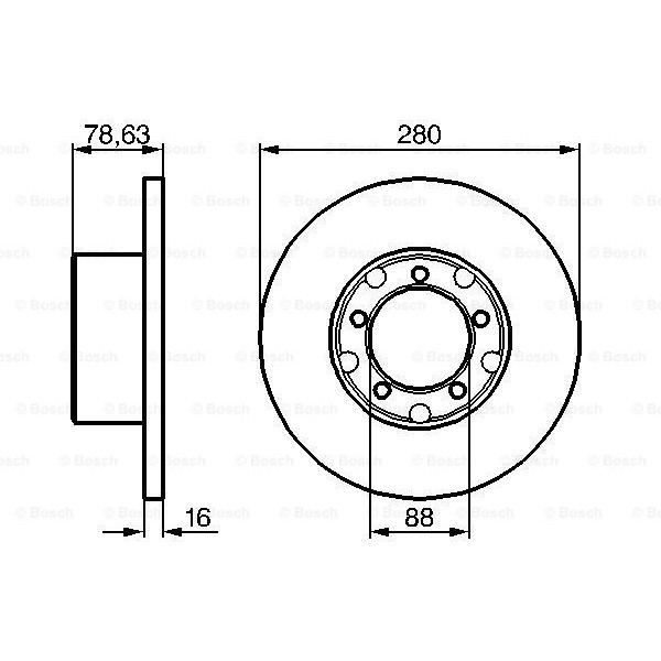 Слика на Кочионен диск BOSCH 0 986 478 201