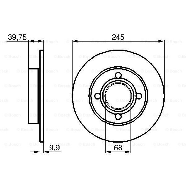 Слика на кочионен диск BOSCH 0 986 478 216 за Audi 90 Coupe (89, 8B) 2.3 20V quattro - 170 коњи бензин