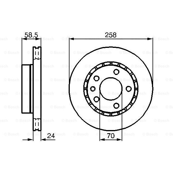 Слика на Кочионен диск BOSCH 0 986 478 265