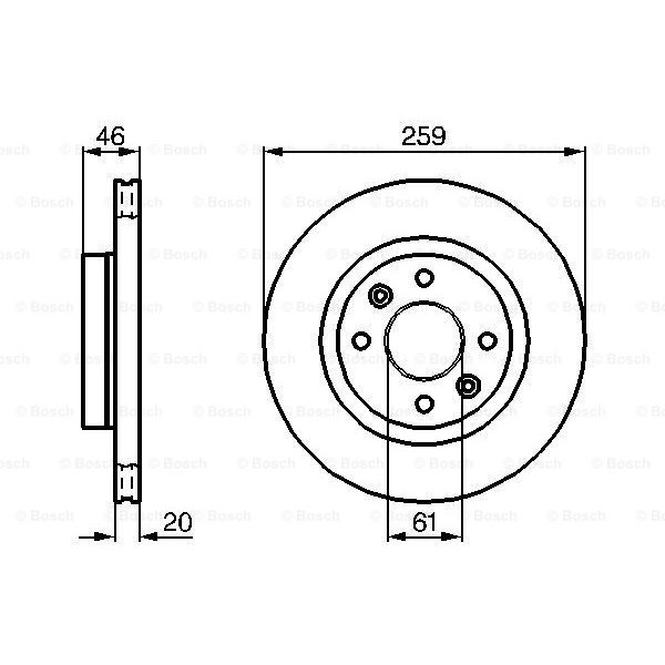 Слика на кочионен диск BOSCH 0 986 478 270 за Renault Espace 2 2.1 RTDT Quadra - 88 коњи дизел