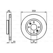 Слика 1 на кочионен диск BOSCH 0 986 478 270