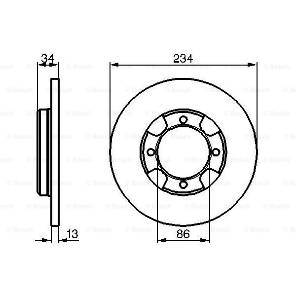 Слика на Кочионен диск BOSCH 0 986 478 282