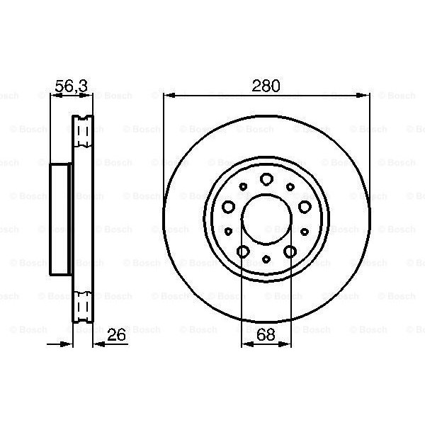 Слика на кочионен диск BOSCH 0 986 478 298 за Volvo 740 Estate (745) 2.3 - 114 коњи бензин