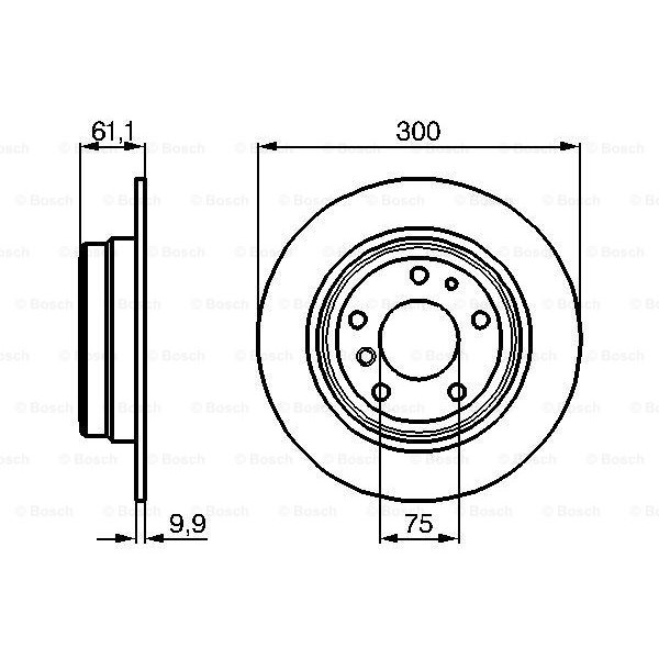 Слика на кочионен диск BOSCH 0 986 478 321 за BMW 5 Sedan E34 530 i V8 - 218 коњи бензин