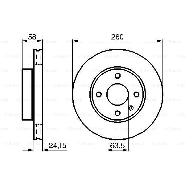 Слика на кочионен диск BOSCH 0 986 478 346 за Ford Sierra (GBG,GB4) 2.0 i - 100 коњи бензин