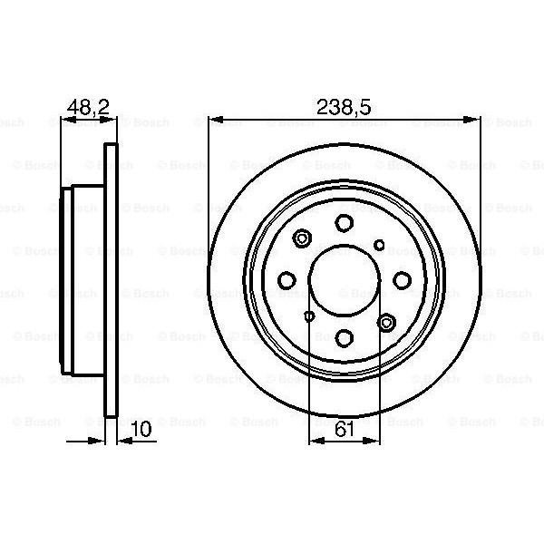 Слика на кочионен диск BOSCH 0 986 478 350 за Honda CRX 2 (ED,EE) 1.6 i 16V (ED9) - 124 коњи бензин