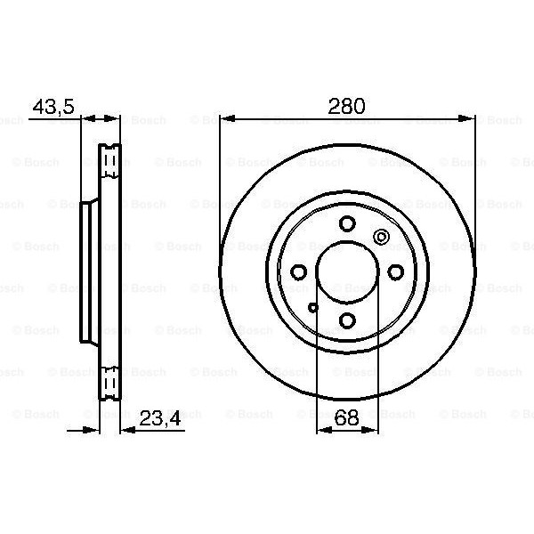 Слика на кочионен диск BOSCH 0 986 478 375 за Saab 900 Convertible 2.0 -16 - 126 коњи бензин