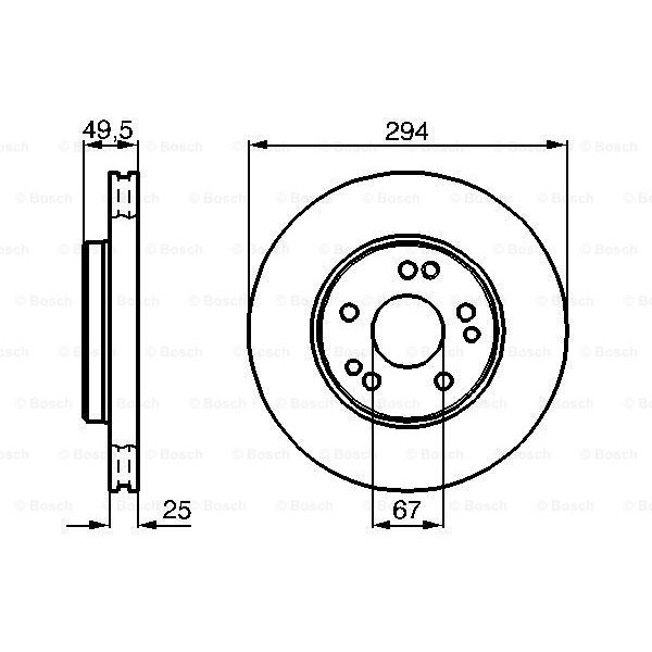 Слика на кочионен диск BOSCH 0 986 478 428 за Mercedes E-class Coupe (c124) E 36 AMG (124.052) - 272 коњи бензин