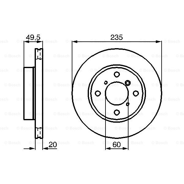 Слика на Кочионен диск BOSCH 0 986 478 450