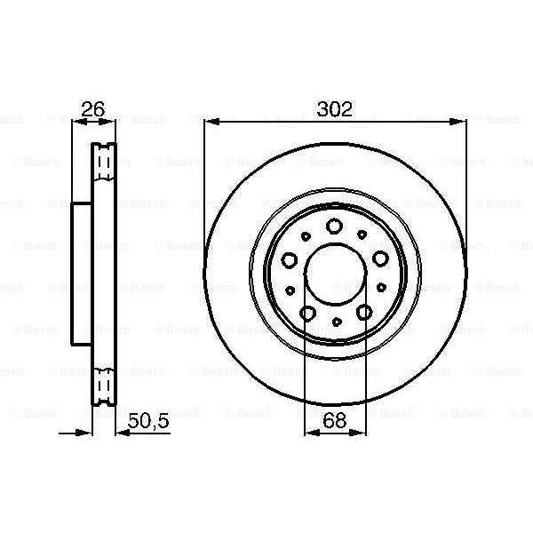 Слика на кочионен диск BOSCH 0 986 478 454 за Volvo S70 Saloon (P80) 2.4 - 170 коњи бензин