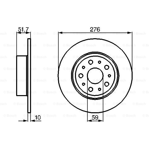 Слика на кочионен диск BOSCH 0 986 478 463 за Alfa Romeo 166 Sedan 3.2 V6 24V - 240 коњи бензин