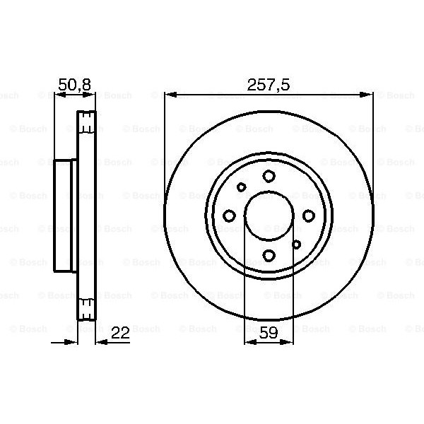 Слика на Кочионен диск BOSCH 0 986 478 512