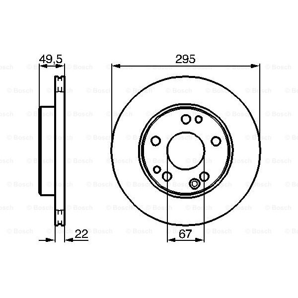 Слика на кочионен диск BOSCH 0 986 478 525 за Mercedes E-class Coupe (c124) E 36 AMG (124.052) - 272 коњи бензин